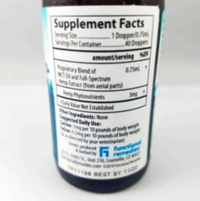 Functional Remedies Dog & Cat Hemp Oil Gallery Image 1