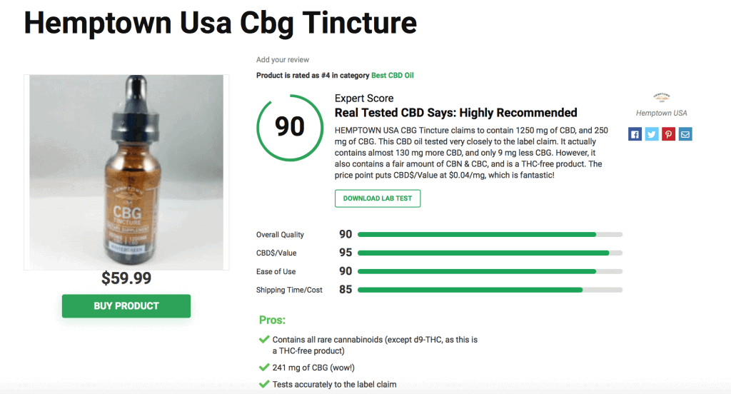 Hemptown Usa Cbg Tincture