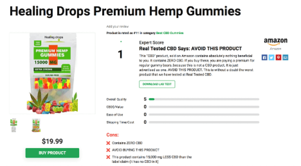 Healing Drops Premium Hemp Gummies