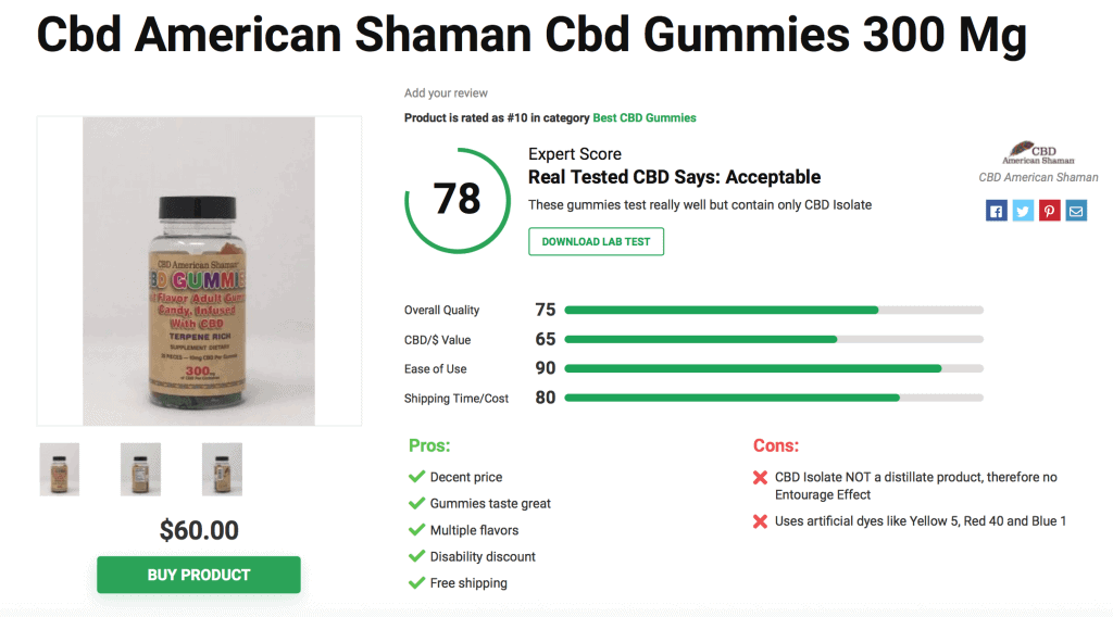 Cbd American Shaman Cbd Gummies 300 Mg