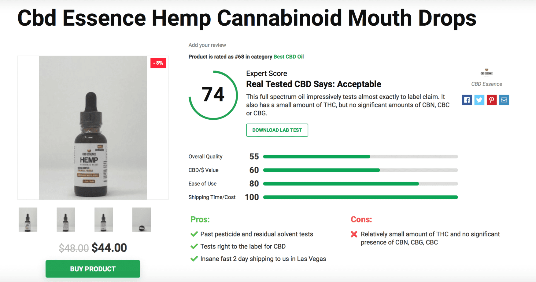 Cbd Essence Hemp Cannabinoid Mouth Drops