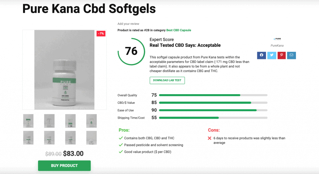 Pure Kana Cbd Softgels