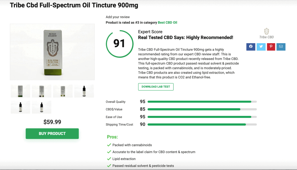 Tribe Cbd Full-Spectrum Oil Tincture 900mg