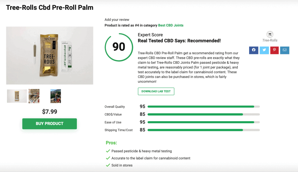 Tree-Rolls Cbd Pre-Roll Palm