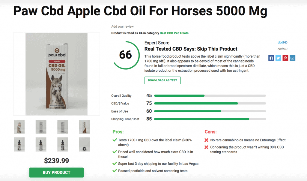 Paw Cbd Apple Cbd Oil For Horses 5000 Mg